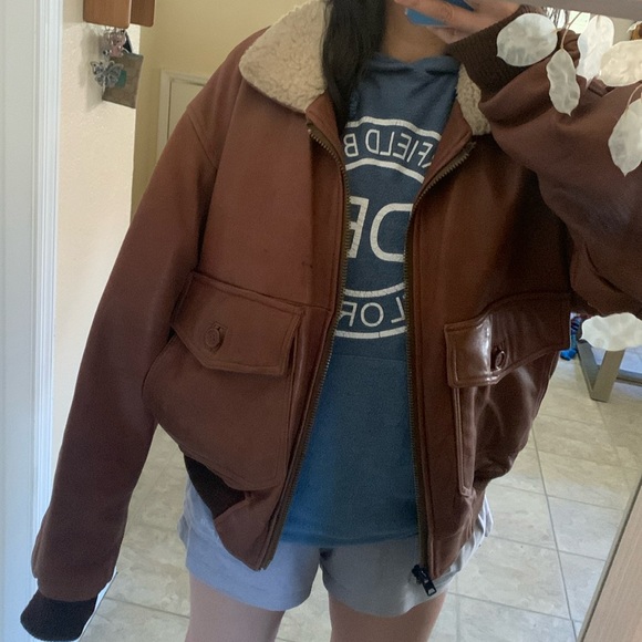 ACME x Bugs Bunny Leather Jacket Brown Size M - Picture 15 of 16